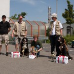 In 2009 haben wir eine Zughundeprüfung ausgerichtet. Unser kleinster Zughund (mit entsprechend kleinem Wagen) hat gewonnen.